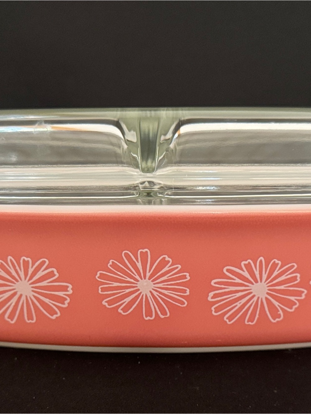 Vintage Pyrex Pink Daisy #045 Casserole With Original Lid